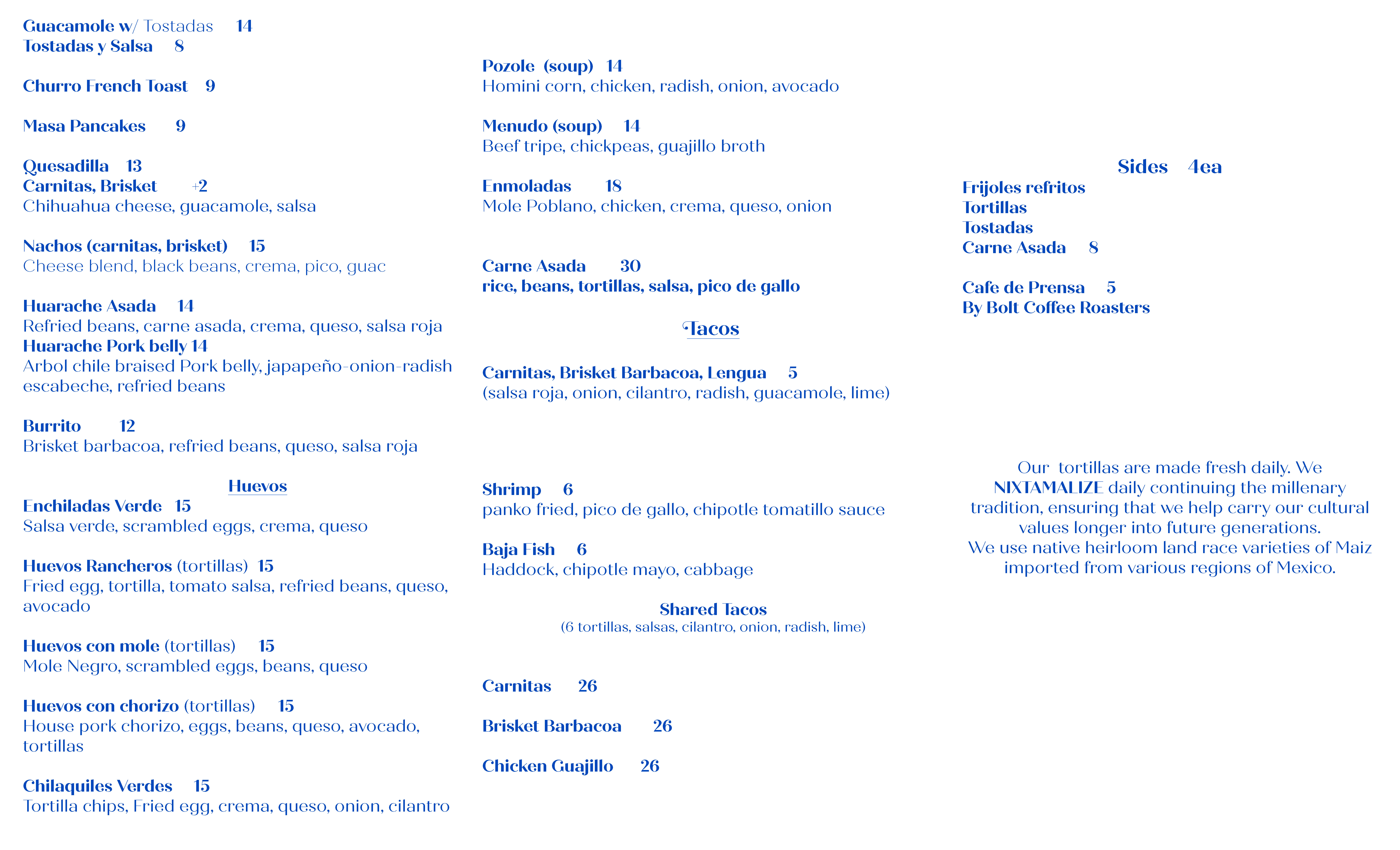 brunch menu back